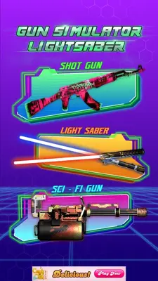 Gun Simulator & Lightsaber Sounds android App screenshot 0